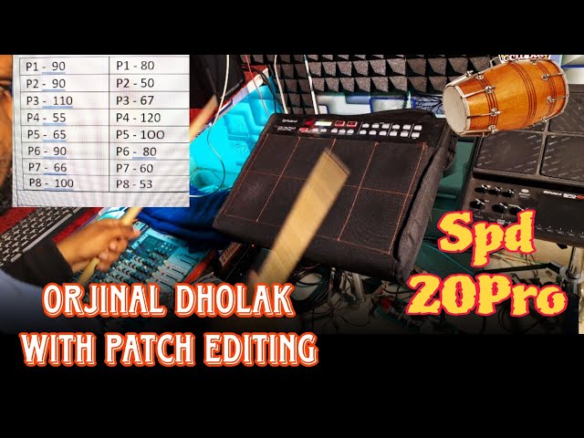 Dholak Patch With Patch Editing | Octapad Spd 20pro | Original Dholak With Congo