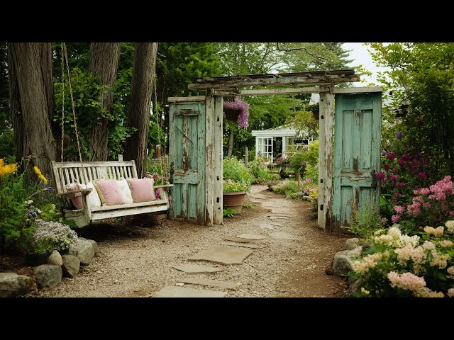 The Beauty Of Vintage Rustic Garden Design with Recycled Materials