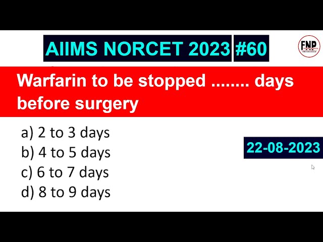 AIIMS NORCET 2023: Complete Exam Preparation with Question & Answers #60