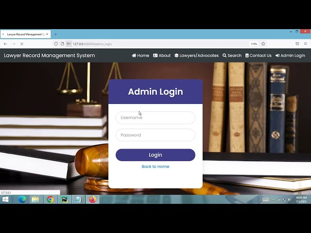 Lawyer Record Management System | Python Django Project