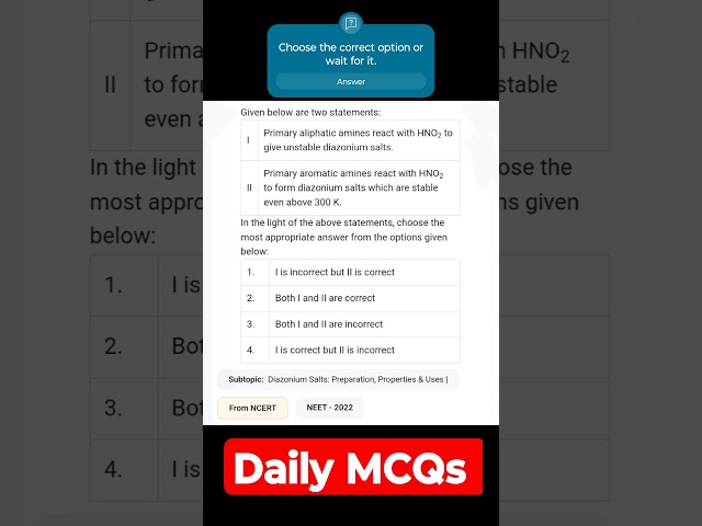 Daily MCQs #ncert #neet #jee #chemistry #organic