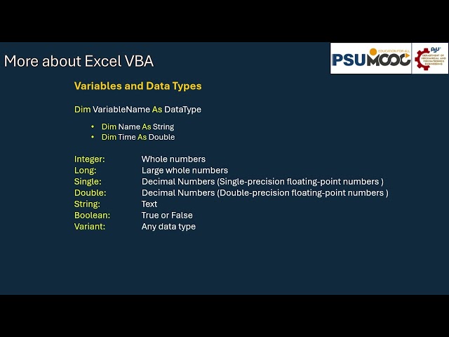 Excel: Lecture 5_Understanding VBA programming