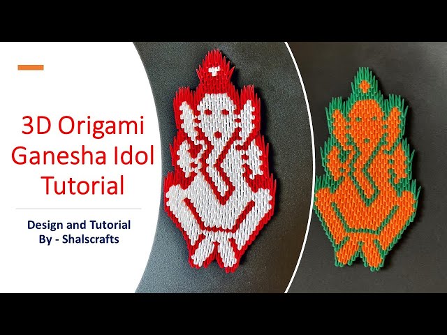 3D Origami Lord Ganesha  Paper Art Ganesha Tutorial - make this Ganesh for this Chouthi - My Design