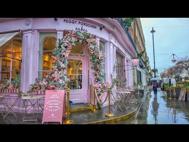 London 2026 Walking Tour | Belgravia, Chelsea & Knightsbridge Rainy Upmarket Streets | 4K HDR