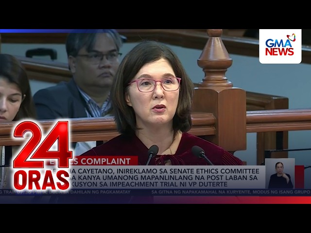 Ethics complaint filed vs Pia Cayetano over 'spliced' video | 24 Oras