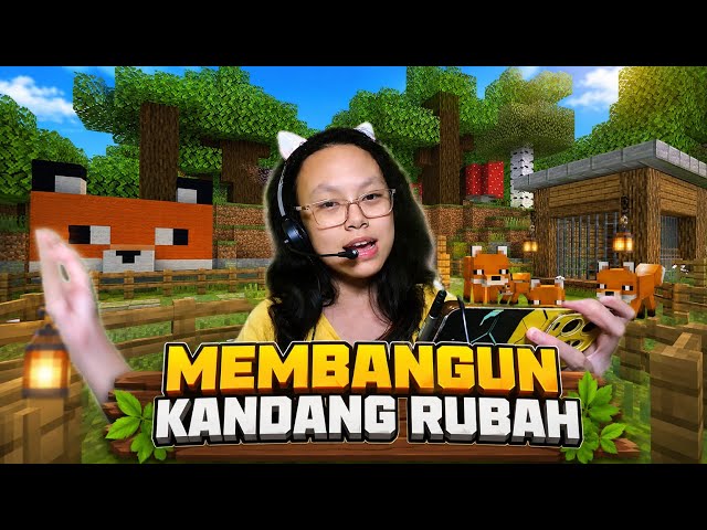 MEMBANGUN PATUNG DAN KANDANG FOX || MINECRAFT