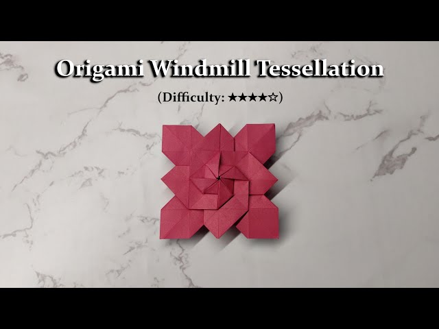 [DETAILED TUTORIAL] Origami Windmill Tessellation | Inspired by Shuzo Fujimoto's Hydrangea
