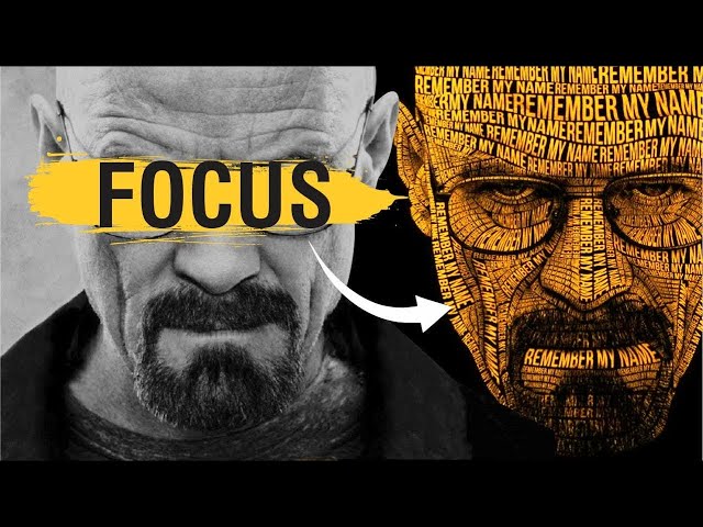 Graphic Designing Tutorial: How to Create a Powerful Text Portrait - Focus Your Mind & Make It Easy