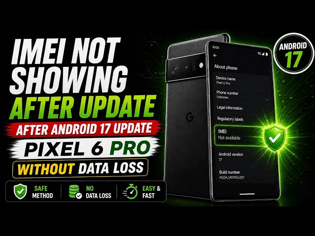 How to Fix IMEI Not Showing After Update on Google Pixel 6 Pro | Android 17 🔥
