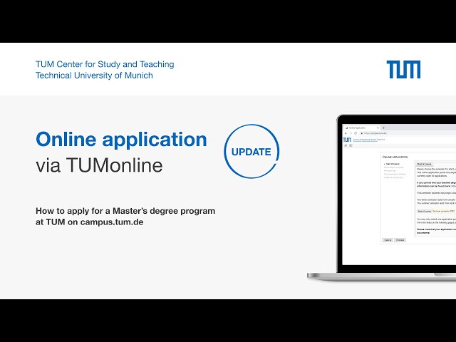 Online Application at TUM – Update | A TUMonline Tutorial