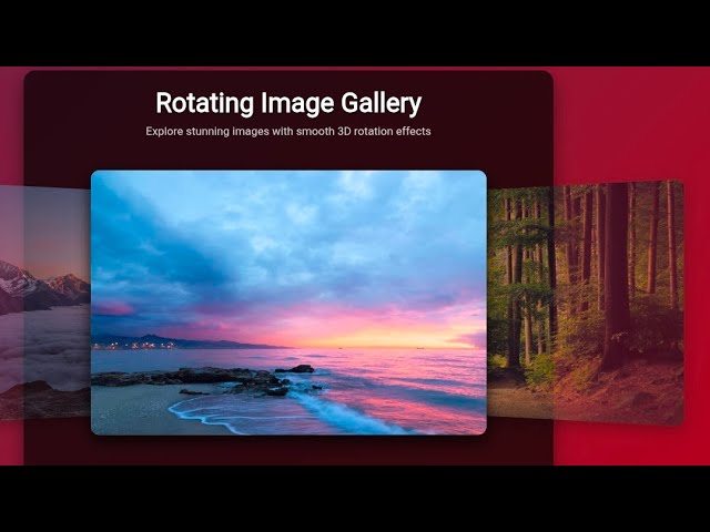 Rotating Image Gallery using HTML CSS & JavaScript | Creative Web Development Project