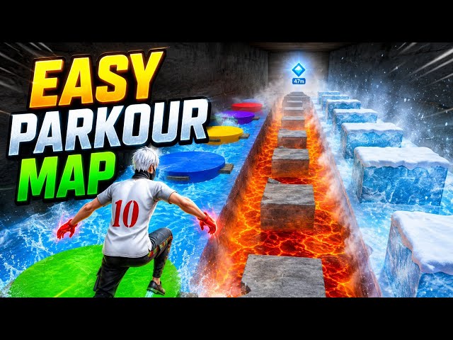 FREE FIRE CRAFTLAND BEST MAP CODE |EASY PARKOUR MAP | BEST PARKOUR MAP 2026#craftland 