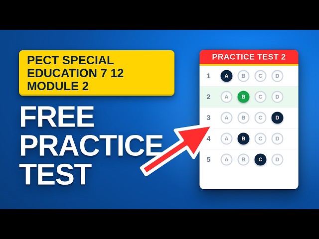 PECT Special Education 7–12 Module 2 (Test 016) Practice Test 2