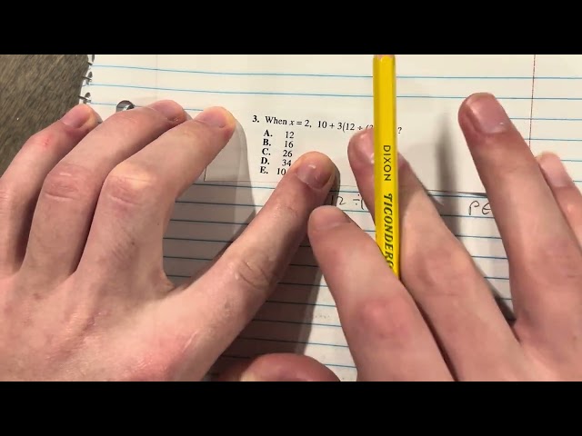 ACT MATH PREP - Problem 3 (2023 Practice Test)