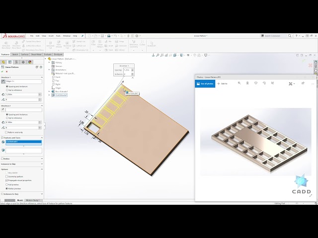 SolidWorks Tutorial for Beginners #60 - How to Create Linear Pattern