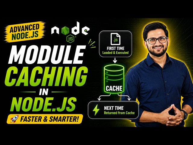 Nodejs Tutorial 20: Module Caching | Advanced Nodejs