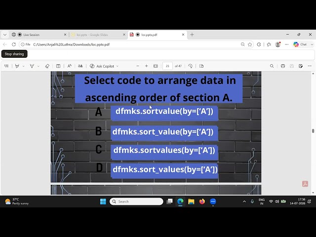 Data Science Using Python Complete Course | Summer Internship | Summer Training | Day 12