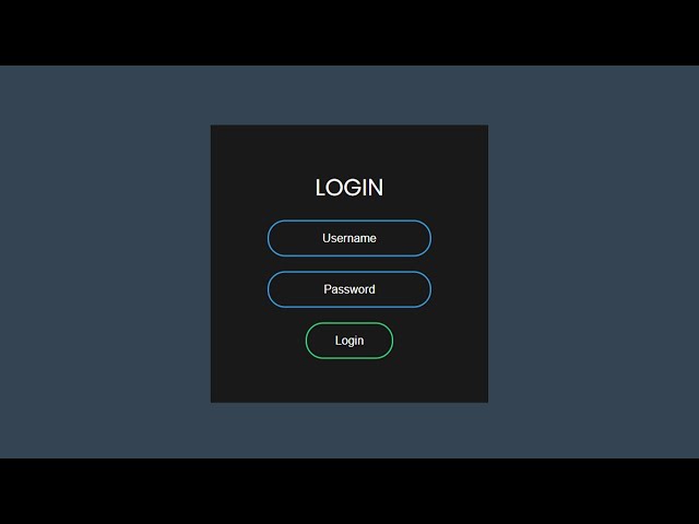 Animated Login Form using HTML CSS