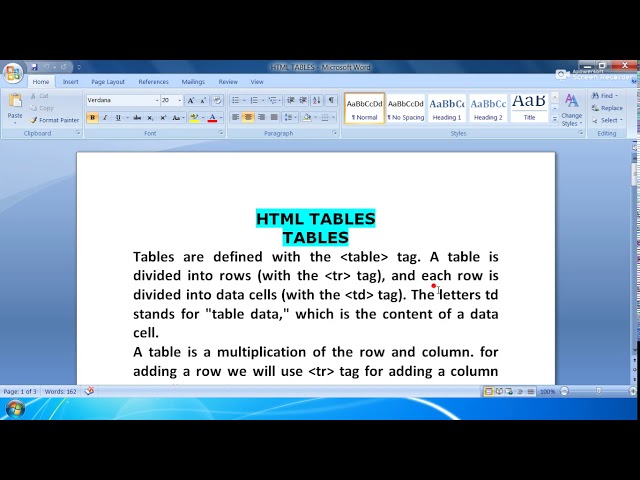 Introduction to HTML-6(Class-10 HTML TABLES)