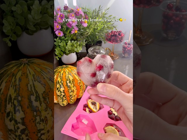 Frozen Tea Hearts ❄️✨ Cranberry, Lemon & Clove Magic #shorts