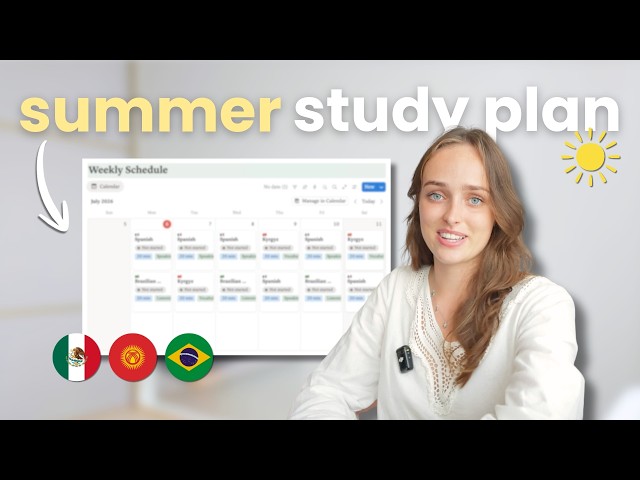 How I'm learning languages this summer ☀️ routine, goals & study plan