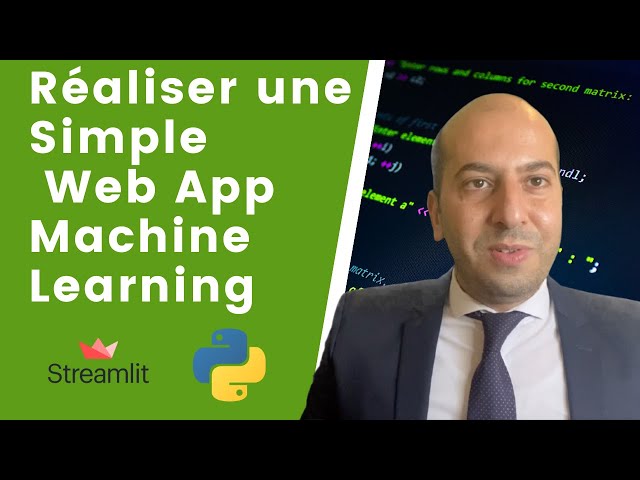 Réaliser une simple web app machine learning avec python et streamlit