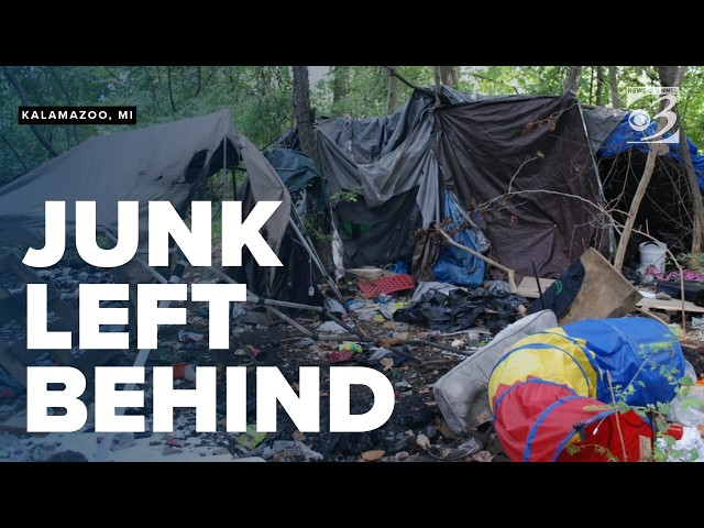 Neighbors complain about piles of junk left behind after removal of homeless encampment