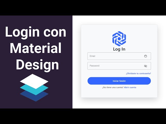 Como hacer un Login atractivo usando componentes de Material Design | Código fuente free