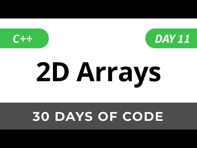 Day 11:  2D Arrays - 30 Days of Code HackerRank Solutions