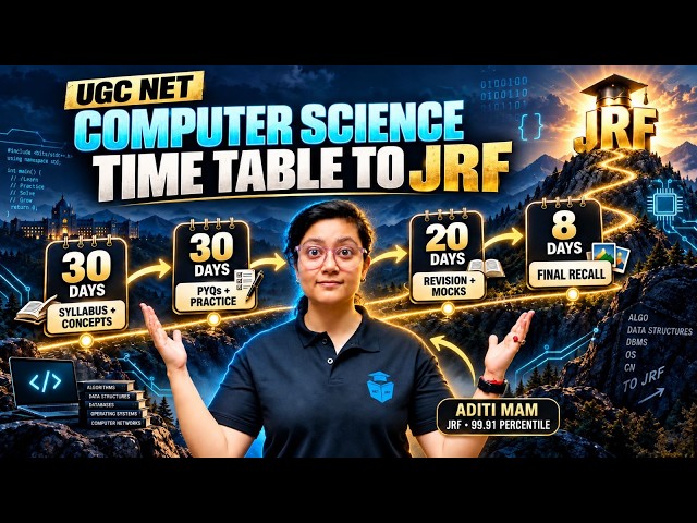 UGC NET Computer Science Dec 2026 🔥 88 Days Timetable to JRF | Complete Strategy by Aditi Mam