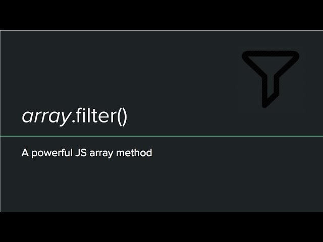 JavaScript Array Filter