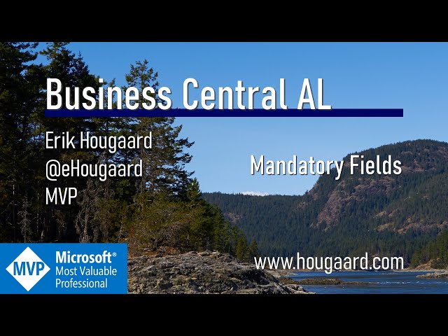 Mandatory Fields in AL and Business Central
