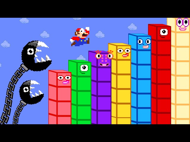 🔴 Mario Custom Numberblocks Grow to the BIGGEST Ever in the Maze Mayhem in Super Mario Bros?