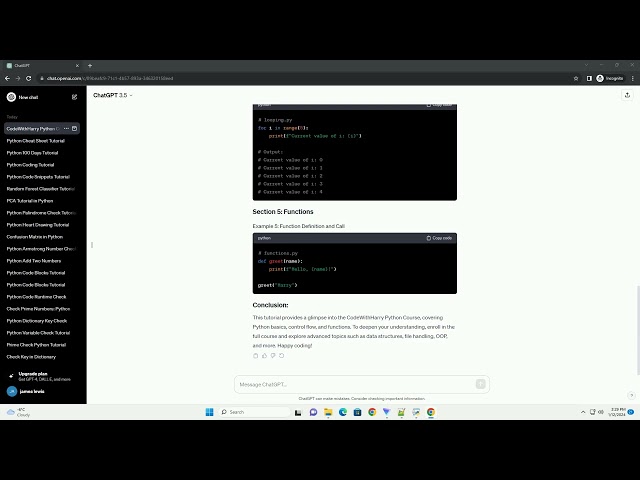 code with harry python course