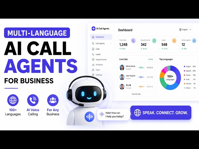 Build Multi-Language AI Call Agents for Business | AI Voice Agents SaaS with Next.js