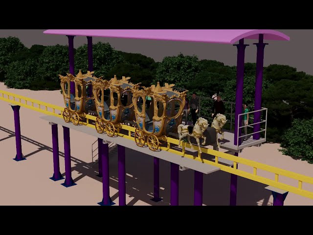 Cinematic 3D Theme Park Design | Unreal Roller Coaster Train Animation 🎢✨