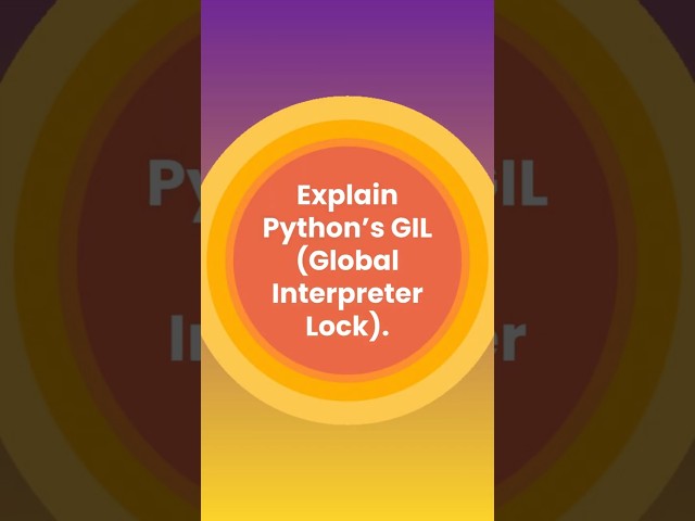 Python GIL Explained in 20 Seconds! ⚡#shorts #python #pythonforbeginners #learnpython #coding