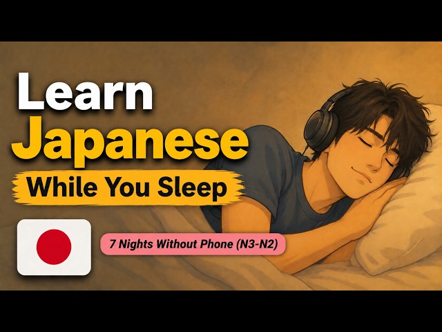 Learn Japanese While You Sleep | How to learn Japanese effectively: 7 Nights Without Phone (N3.N2)