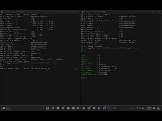 NTFS vs. ReFS File Copy on Same Drive