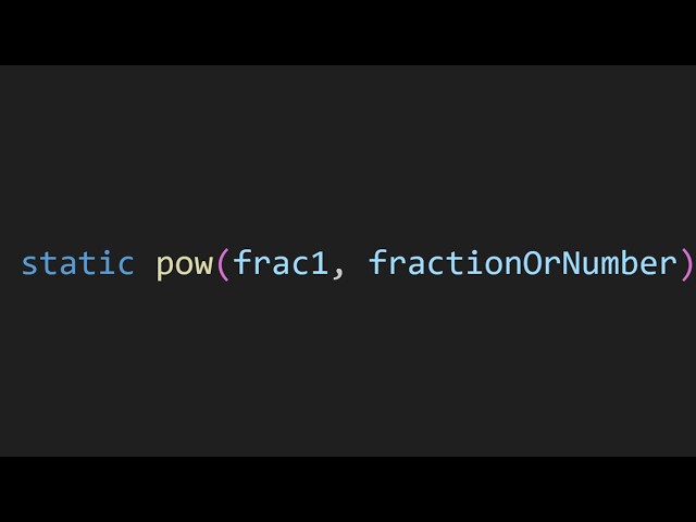 Adding power operation to fractions in js