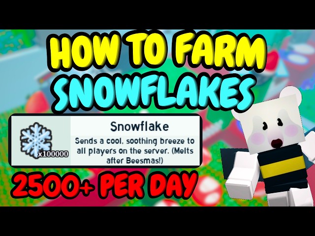 HOW TO FARM SNOWFLAKES LIKE A PRO in Bee Swarm Simulator!