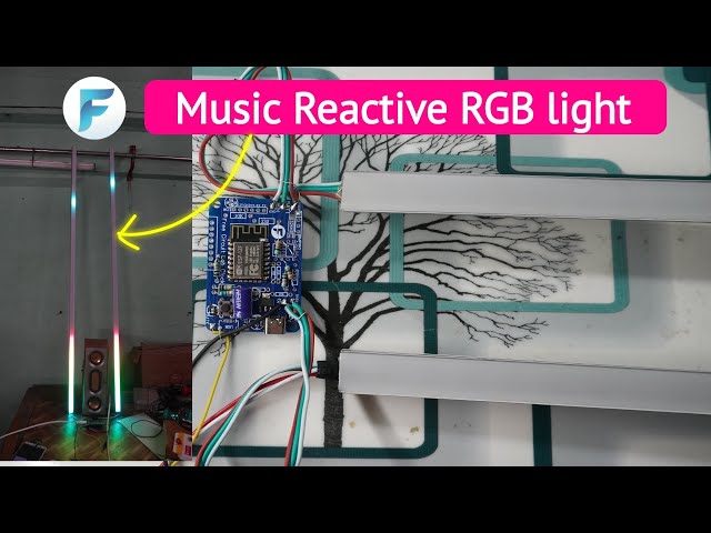 Simplest VU meter You Can Make.. RGB Music Reactive light