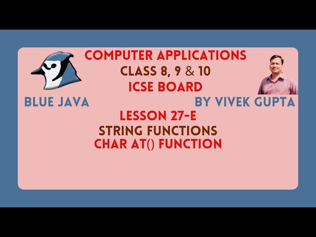 charAt function in Java