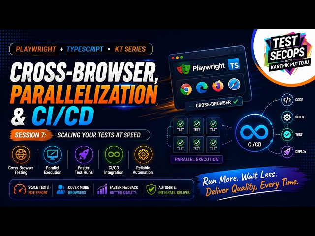 Playwright with TypeScript Tutorial — Session 7: Cross-Browser, Parallelization & CI/CD