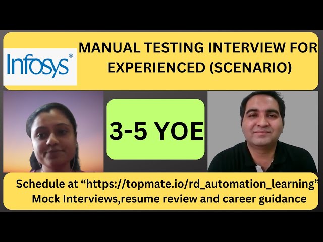 Manual Testing Interview Questions and Answers| Manual Testing Mock Interview for Experienced