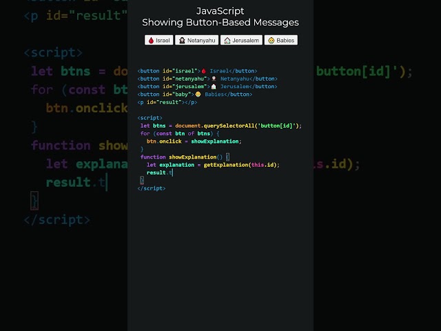 JavaScript · Showing Button-Base Messages