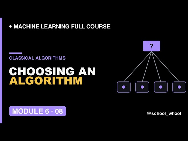 M6L8: How to Choose the Right Machine Learning Algorithm | Machine Learning free course #datascience