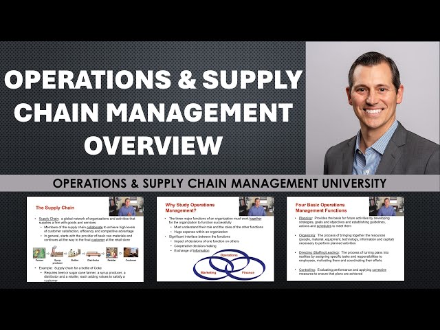 Introduction to Operations Management & Supply Chain Management