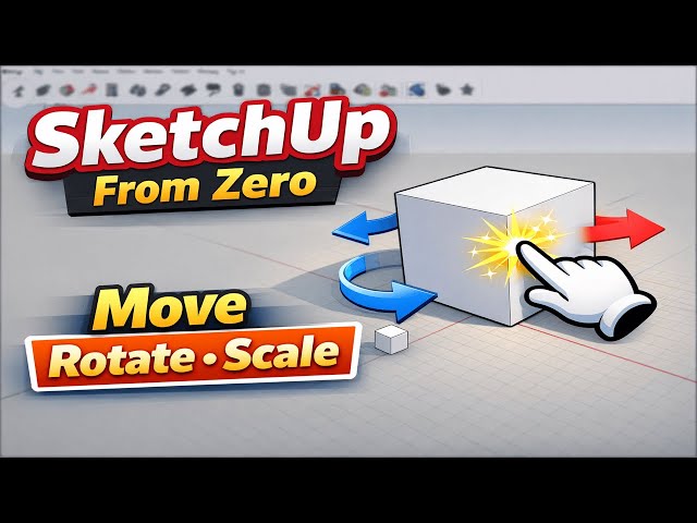 SketchUp From Zero: Basic Movement Tools Explained for Beginners Episode 4