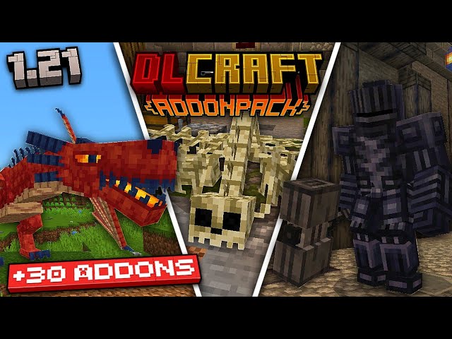 DLCraft ADDONPACK DIFFICULT with +30 COMPATIBLE Addons for MINECRAFT BEDROCK 1.21